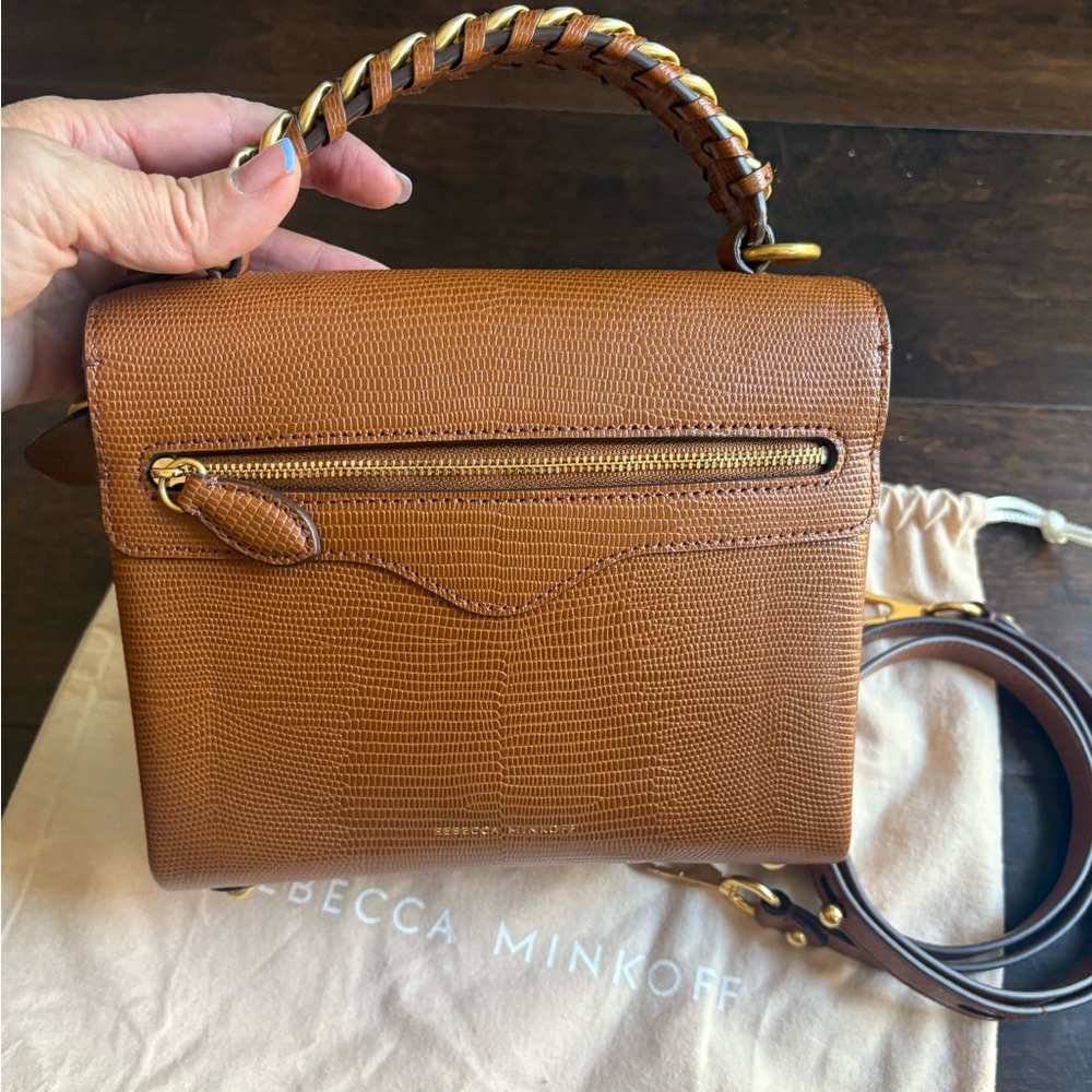 Rebecca Minkoff chain top handle bag tan caramel - Picture 3 of 6